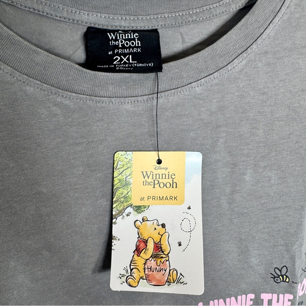 NWT. Primark Disney gray Winnie the Pooh t-shirt 2X - Picture 6 of 15